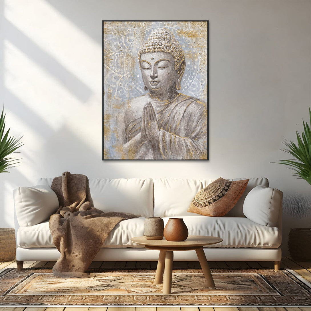 Prayer Serenity - Buddha Gold Leaf Painting #L0634 Painting artwepaint 