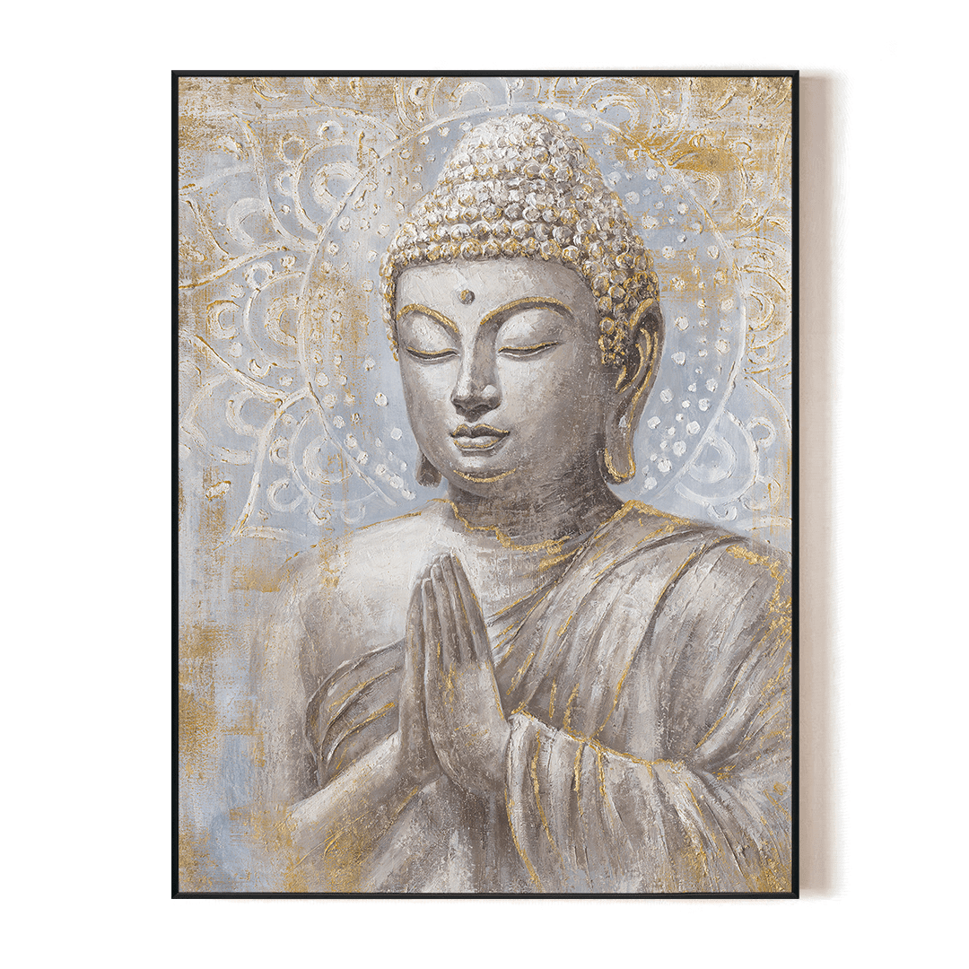 Prayer Serenity - Buddha Gold Leaf Painting #L0634 Painting artwepaint 