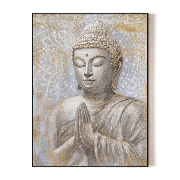 Prayer Serenity - Buddha Gold Leaf Painting #L0634 Painting artwepaint 