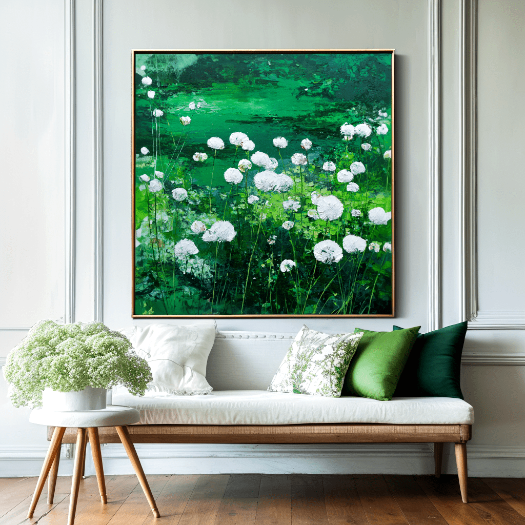 Pure Bloom – White Wildflower Meadow Painting #99 Painting artwepaint 