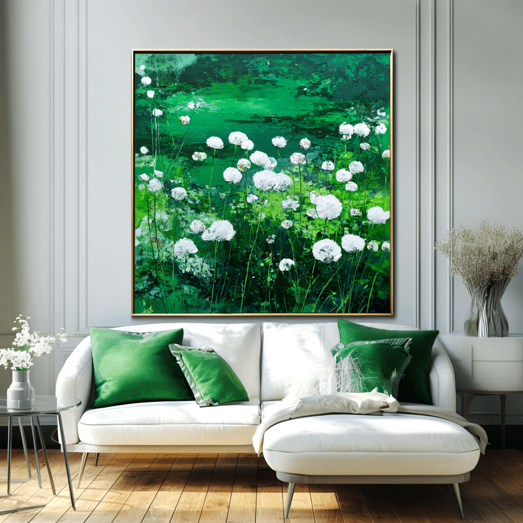 Pure Bloom – White Wildflower Meadow Painting #99 Painting artwepaint 