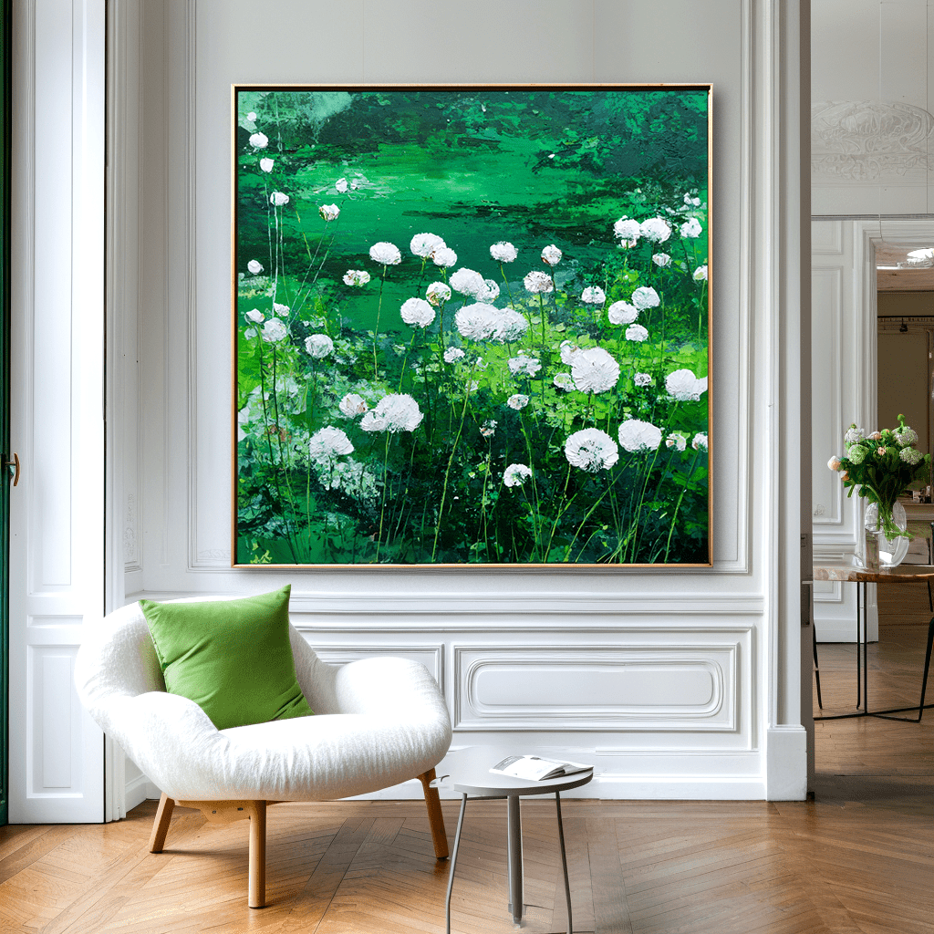 Pure Bloom – White Wildflower Meadow Painting #99 Painting artwepaint 