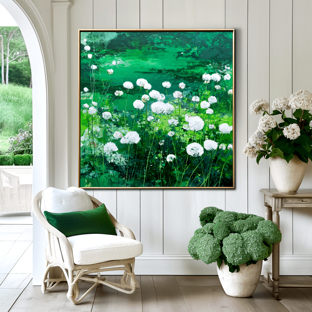 Pure Bloom – White Wildflower Meadow Painting #99 Painting artwepaint 