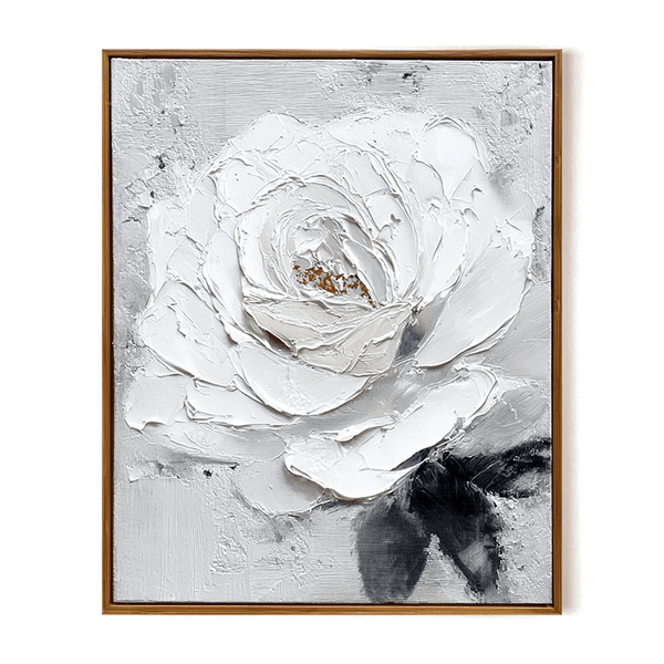 Pure Blossom – White Rose Textured Painting #93052 Painting artwepaint 