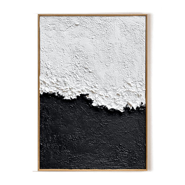 Pure Divide – Black and White Minimal Texture Painting #93043 Painting artwepaint 