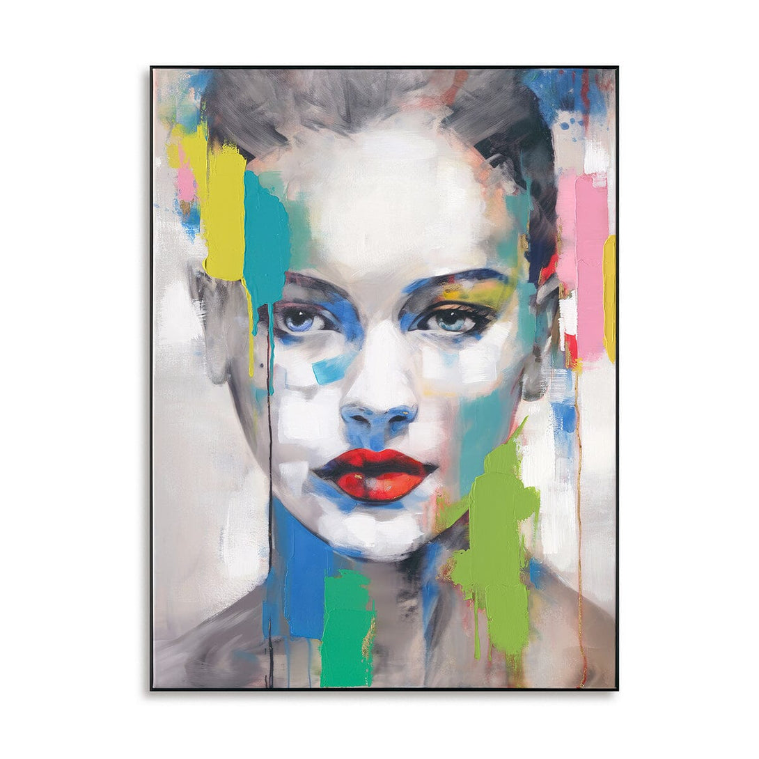 Pure Gaze - Modern Color Block Portrait #M2641 Painting artwepaint 