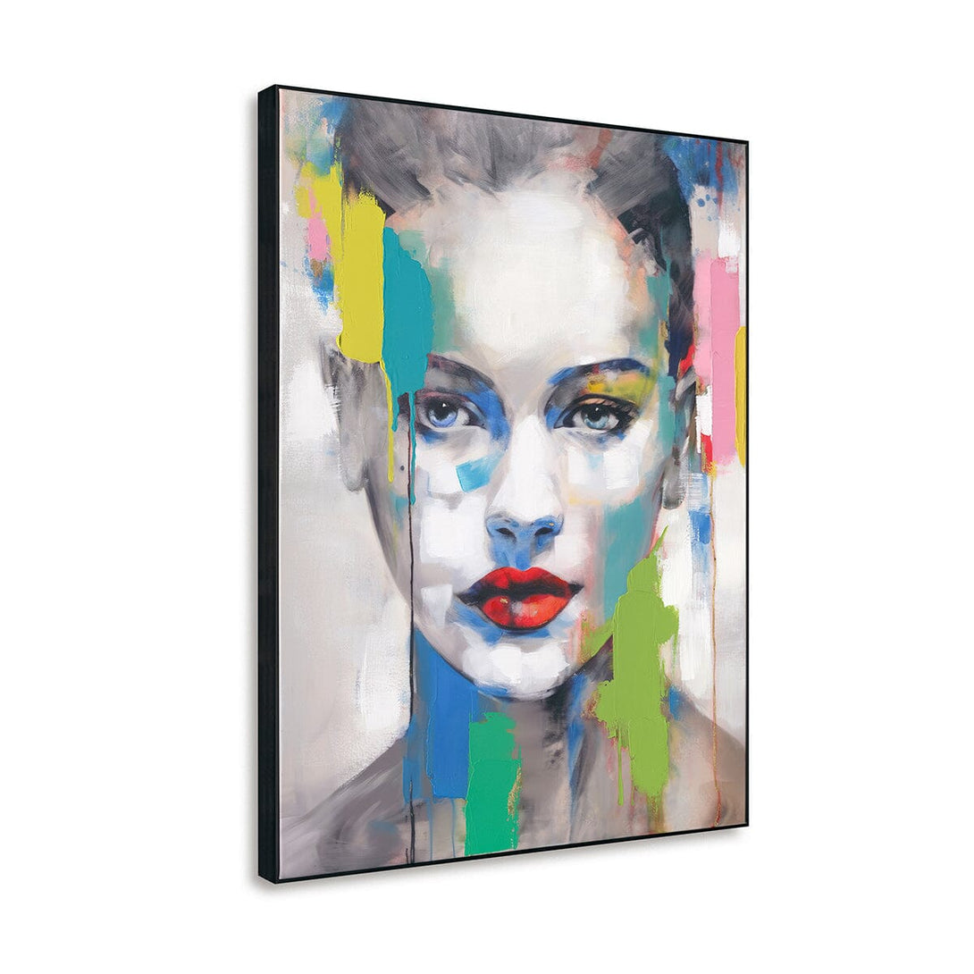 Pure Gaze - Modern Color Block Portrait #M2641 Painting artwepaint 
