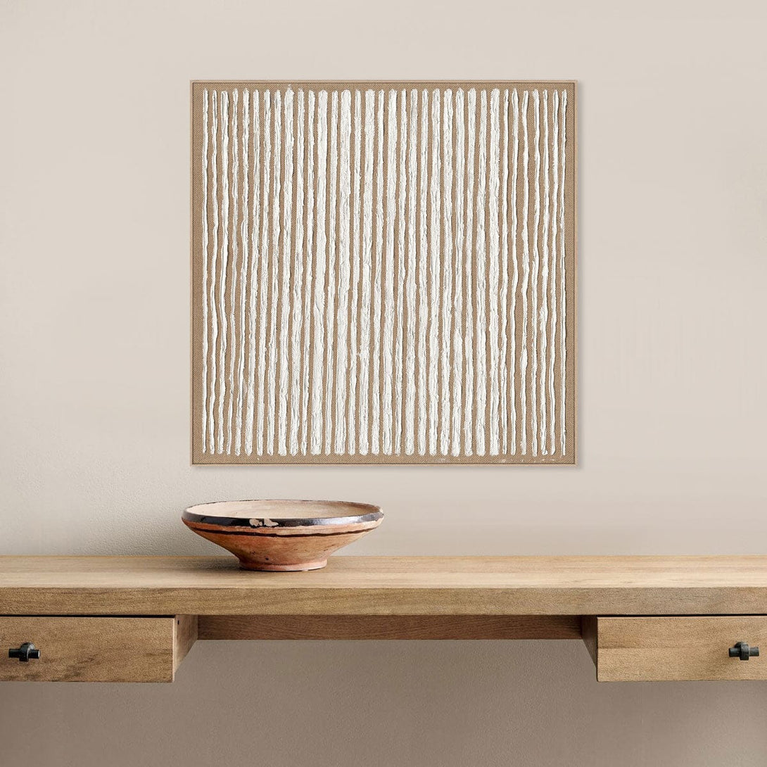 Pure Sequence - White Vertical Texture Abstract #J4113 Painting artwepaint 