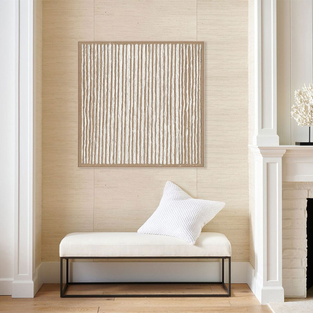 Pure Sequence - White Vertical Texture Abstract #J4113 Painting artwepaint 