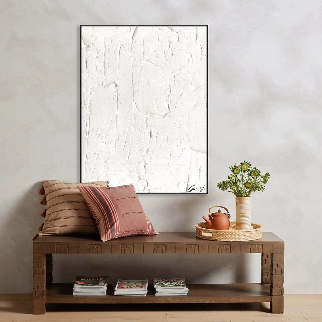 Pure White - Textured Abstract Art Painting #M4782 Painting artwepaint 