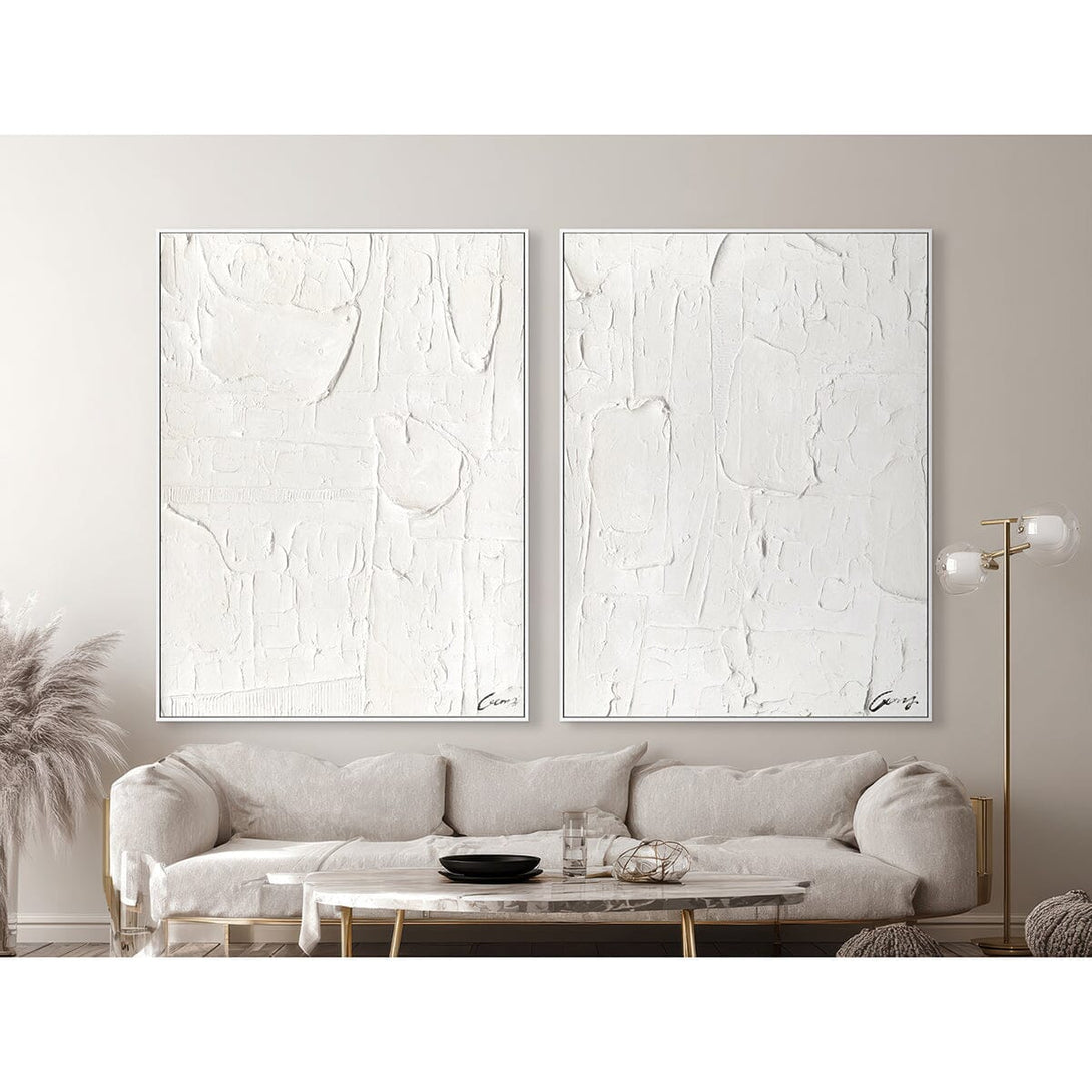 Pure White - Textured Abstract Art Painting #M4782 Painting artwepaint 