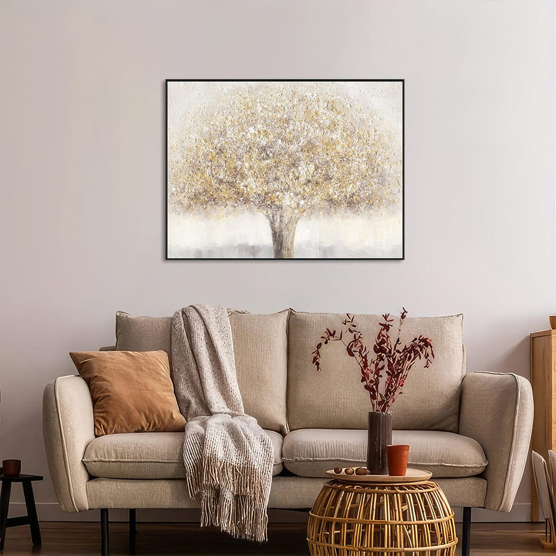 Radiant Aura - Abstract Golden Tree#L4545 Painting artwepaint 