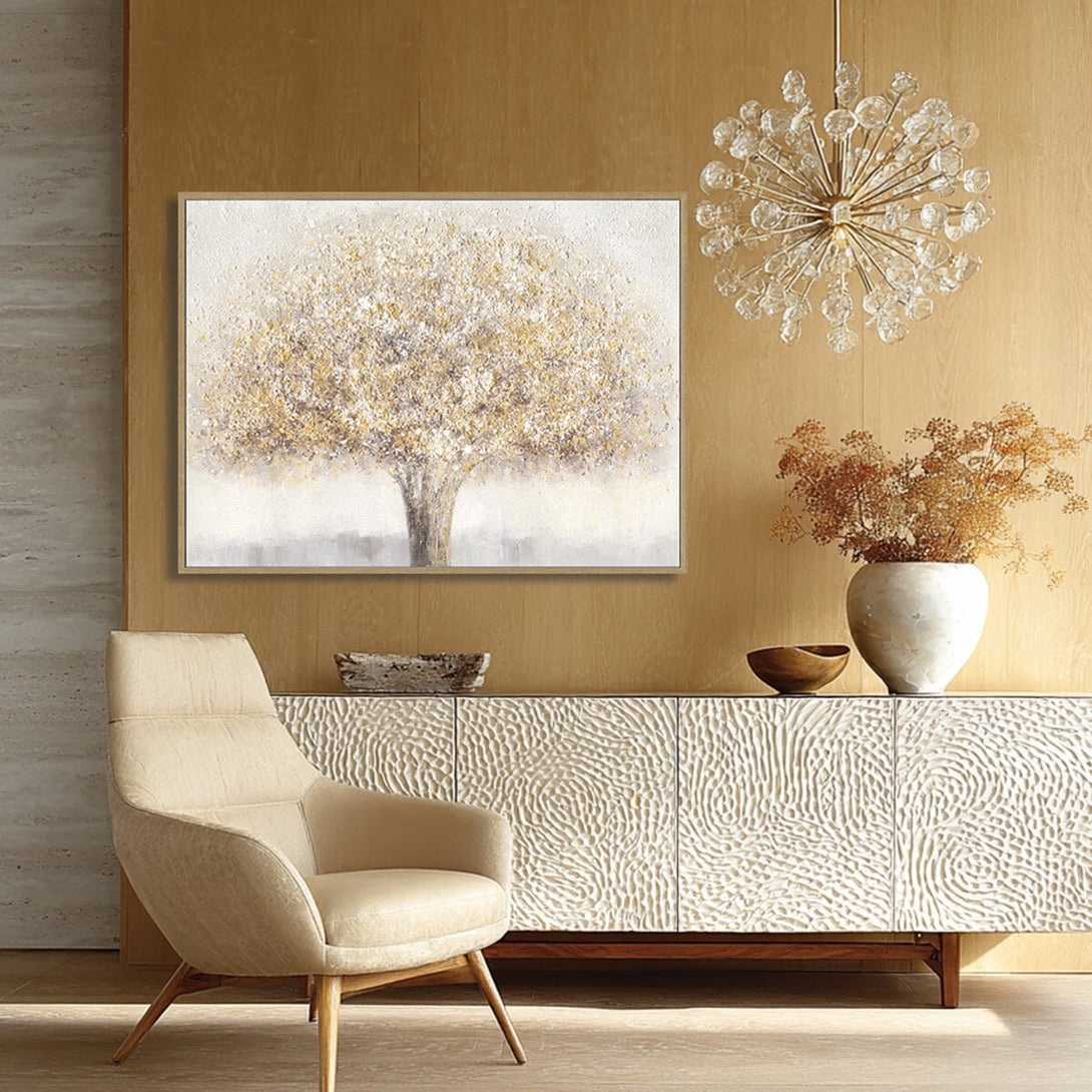 Radiant Aura - Abstract Golden Tree#L4545 Painting artwepaint 