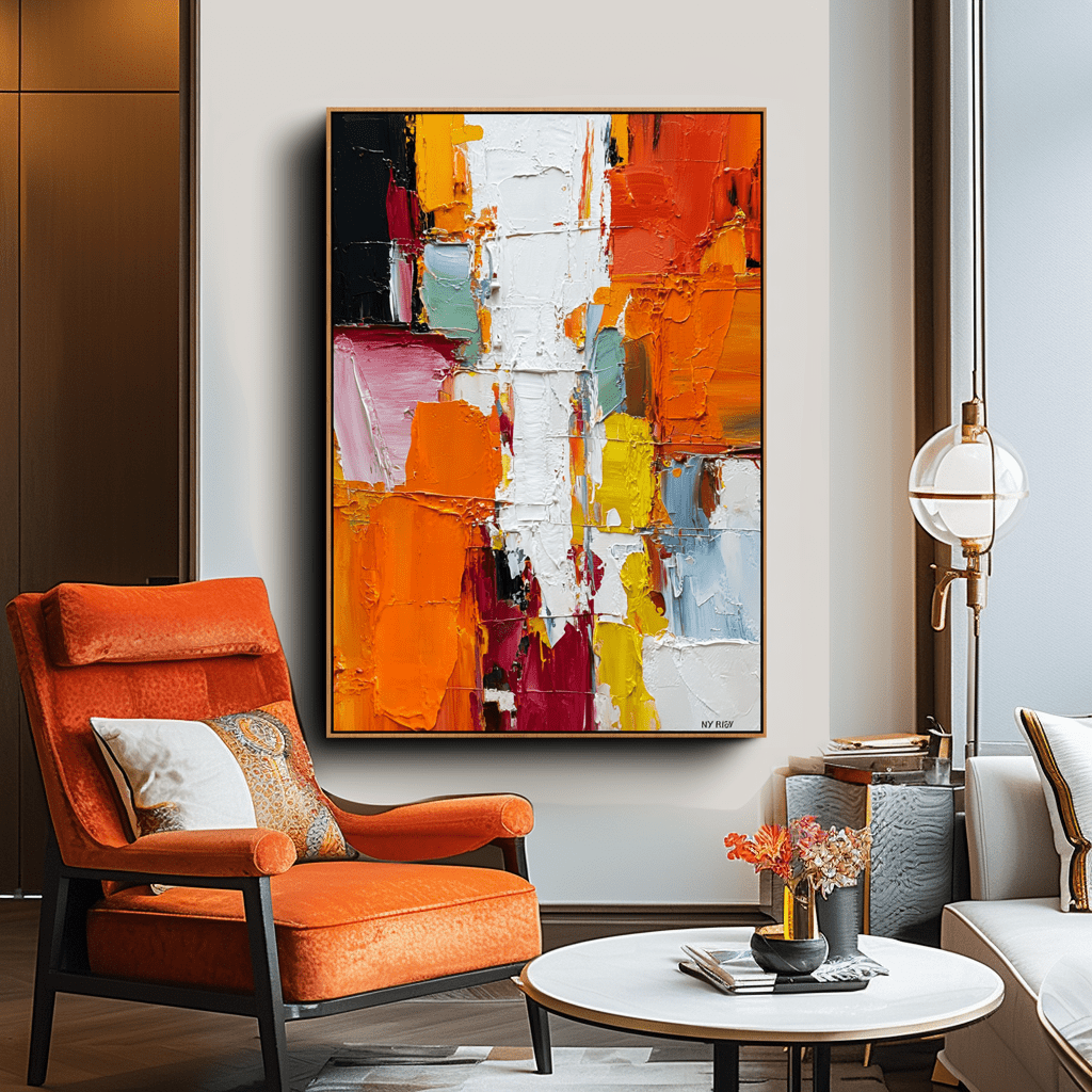 Radiant Blocks – Modern Color Abstract Painting #93058 Painting artwepaint 