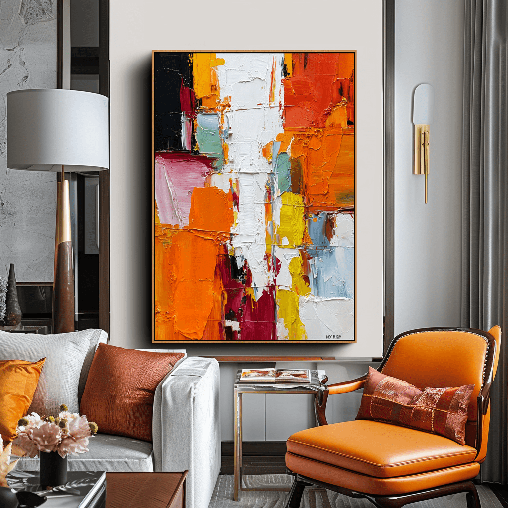 Radiant Blocks – Modern Color Abstract Painting #93058 Painting artwepaint 