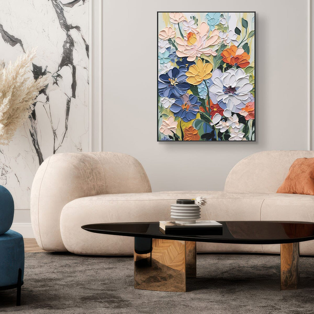 Radiant Bloom – Vibrant Floral Oil Painting #MH1130(34) Painting artwepaint 