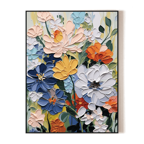 Radiant Bloom – Vibrant Floral Oil Painting #MH1130(34) Painting artwepaint 