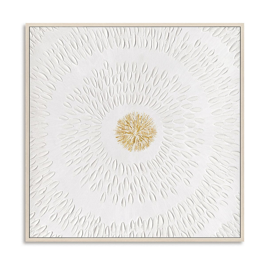 Radiant Bloom - White Relief Floral Art #M4650 Painting artwepaint 