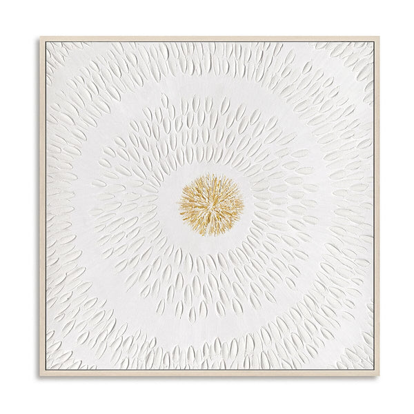 Radiant Bloom - White Relief Floral Art #M4650 Painting artwepaint 