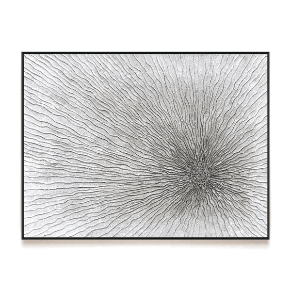 Radiant Burst-White Textured Abstract #J4125 Painting artwepaint 