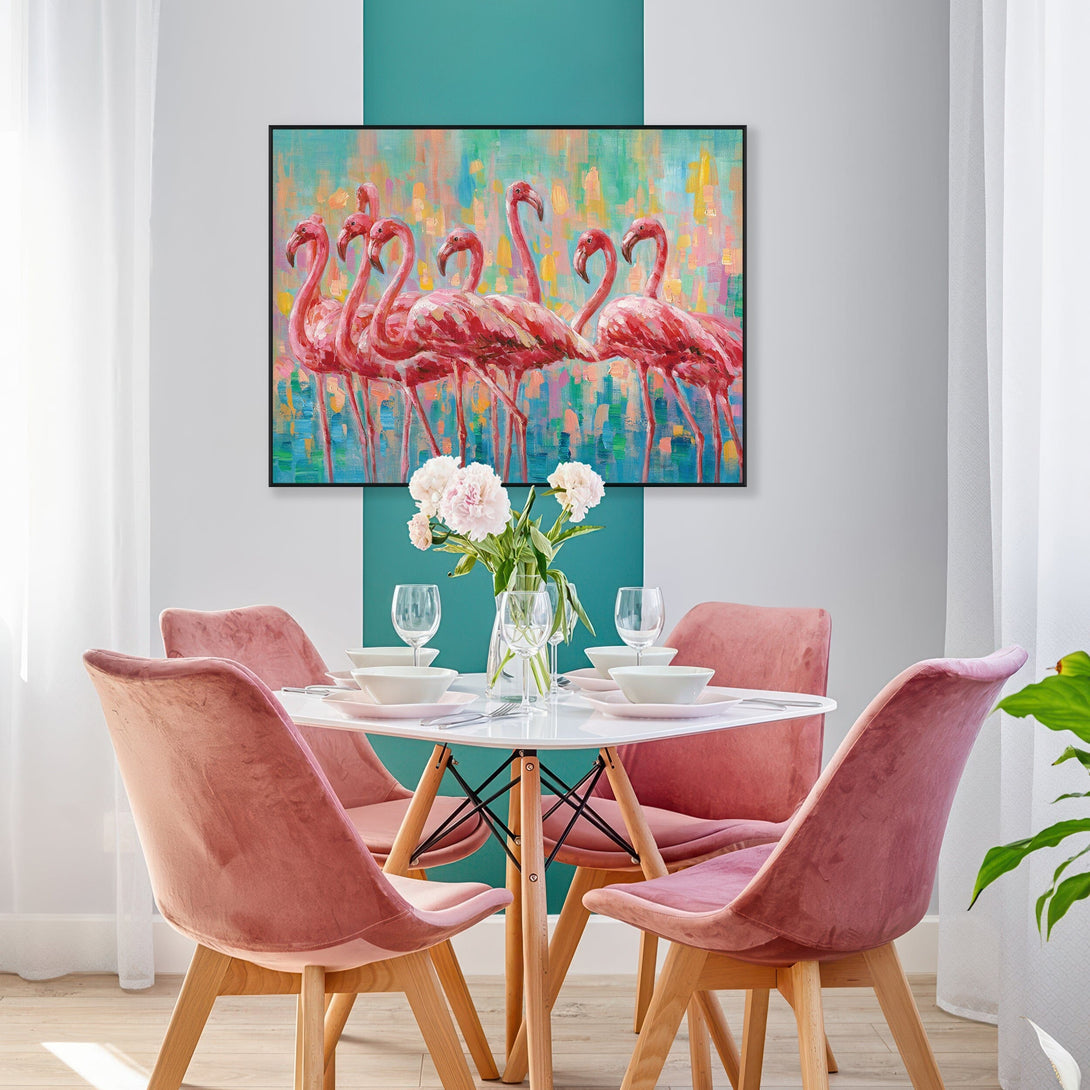 Radiant Flamingo Abstract Painting #I0506 Painting artwepaint 