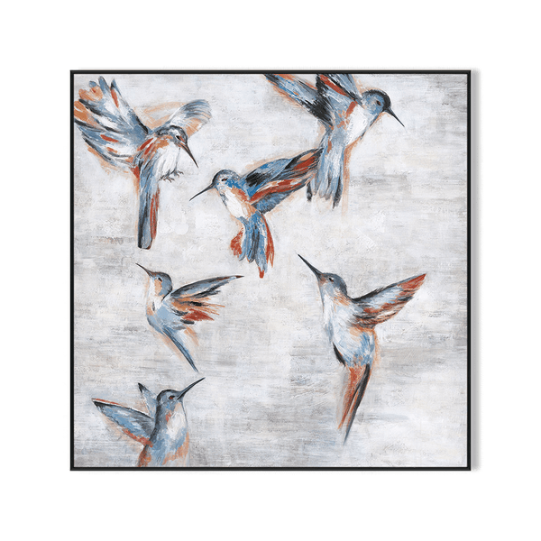 Radiant Flight – Colorful Hummingbirds Painting #K4121 Painting artwepaint 