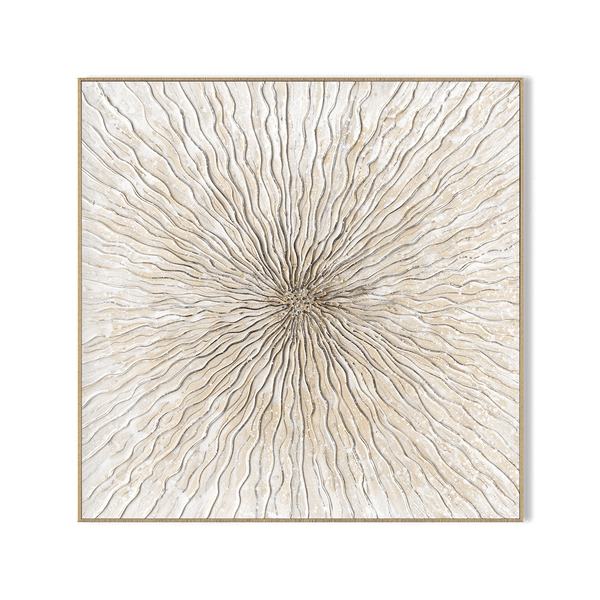Radiant Flow - Beige Gold Textured Abstract #J4098 Painting artwepaint 
