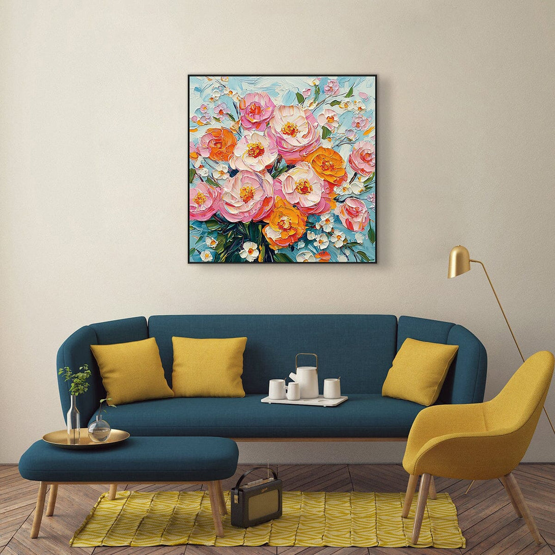 Radiant Garden - Textured Floral Painting #RAX2(29) Painting artwepaint 