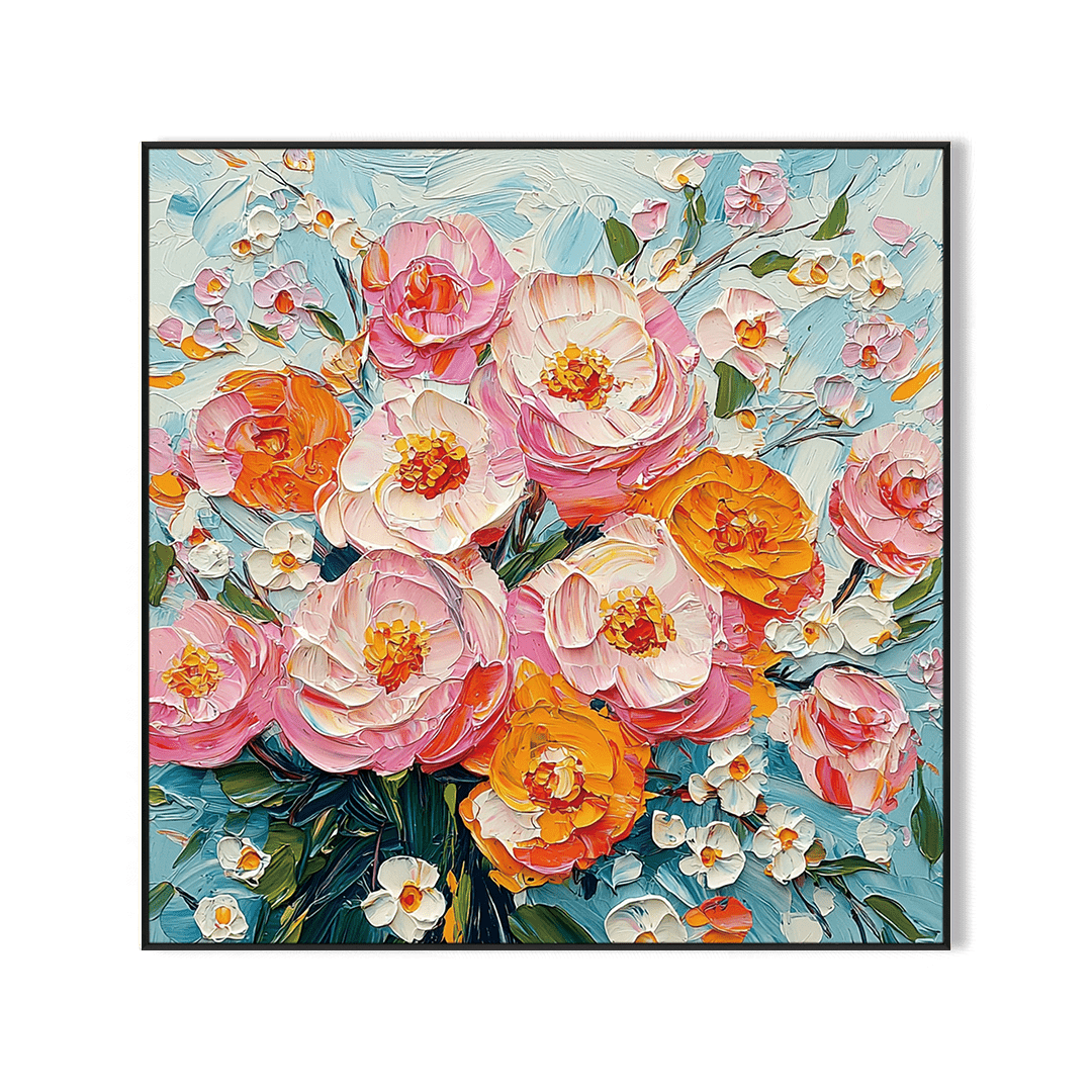Radiant Garden - Textured Floral Painting #RAX2(29) Painting artwepaint 