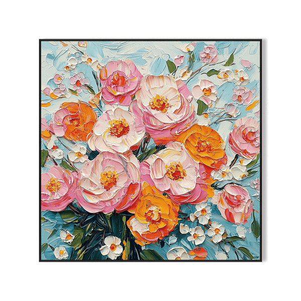 Radiant Garden - Textured Floral Painting #RAX2(29) Painting artwepaint 