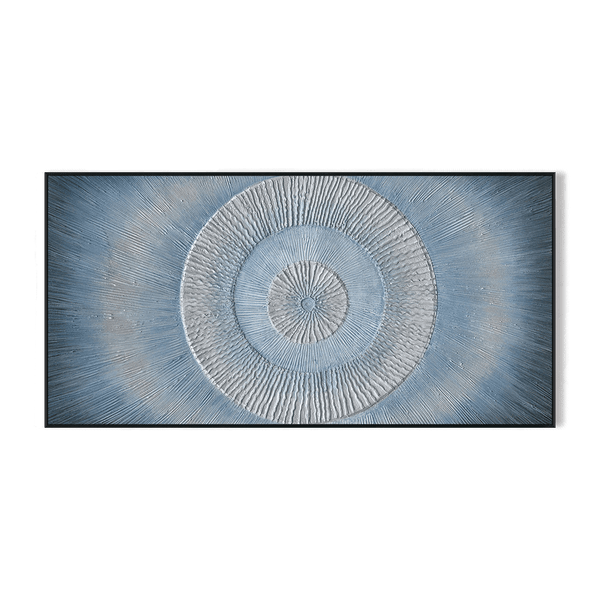 Radiant Horizon-Blue & Silver Abstract #J4171 Painting artwepaint 