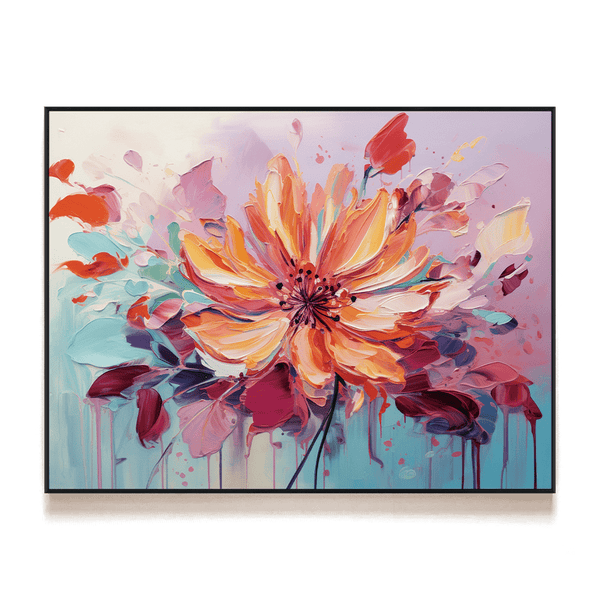 Radiant Petal – Colorful Abstract Floral Painting #MH1220(8) Painting artwepaint 