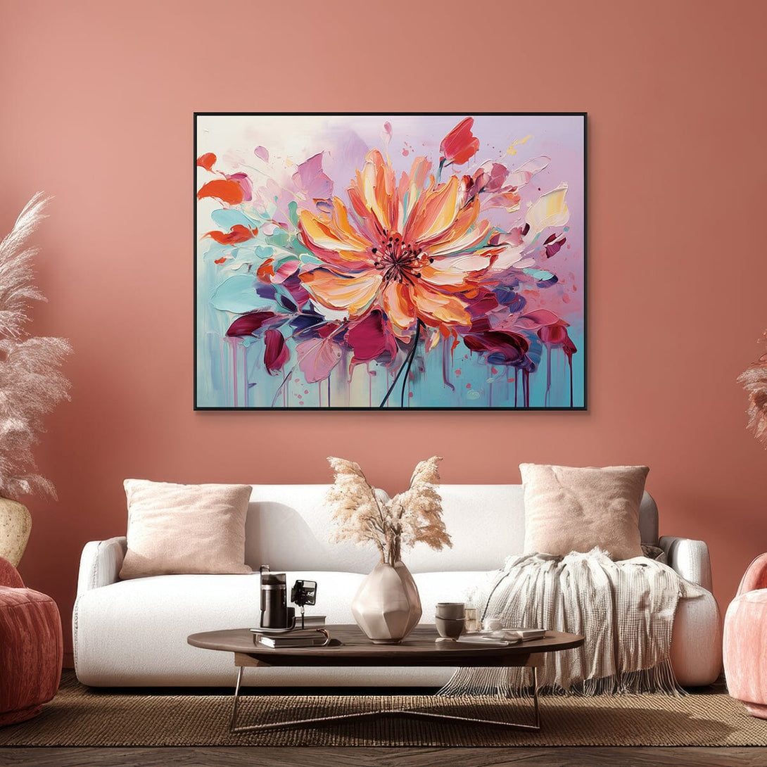 Radiant Petal – Colorful Abstract Floral Painting #MH1220(8) Painting artwepaint 