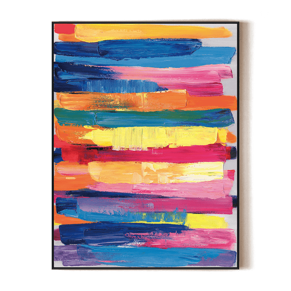 Rainbow Stripes-Vibrant Abstract Painting #P2648 Painting artwepaint 