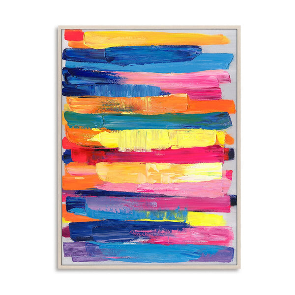 Rainbow Stripes-Vibrant Abstract Painting #P2648 Painting artwepaint 