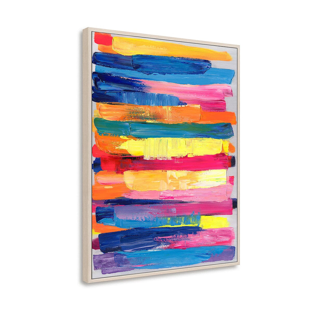 Rainbow Stripes-Vibrant Abstract Painting #P2648 Painting artwepaint 