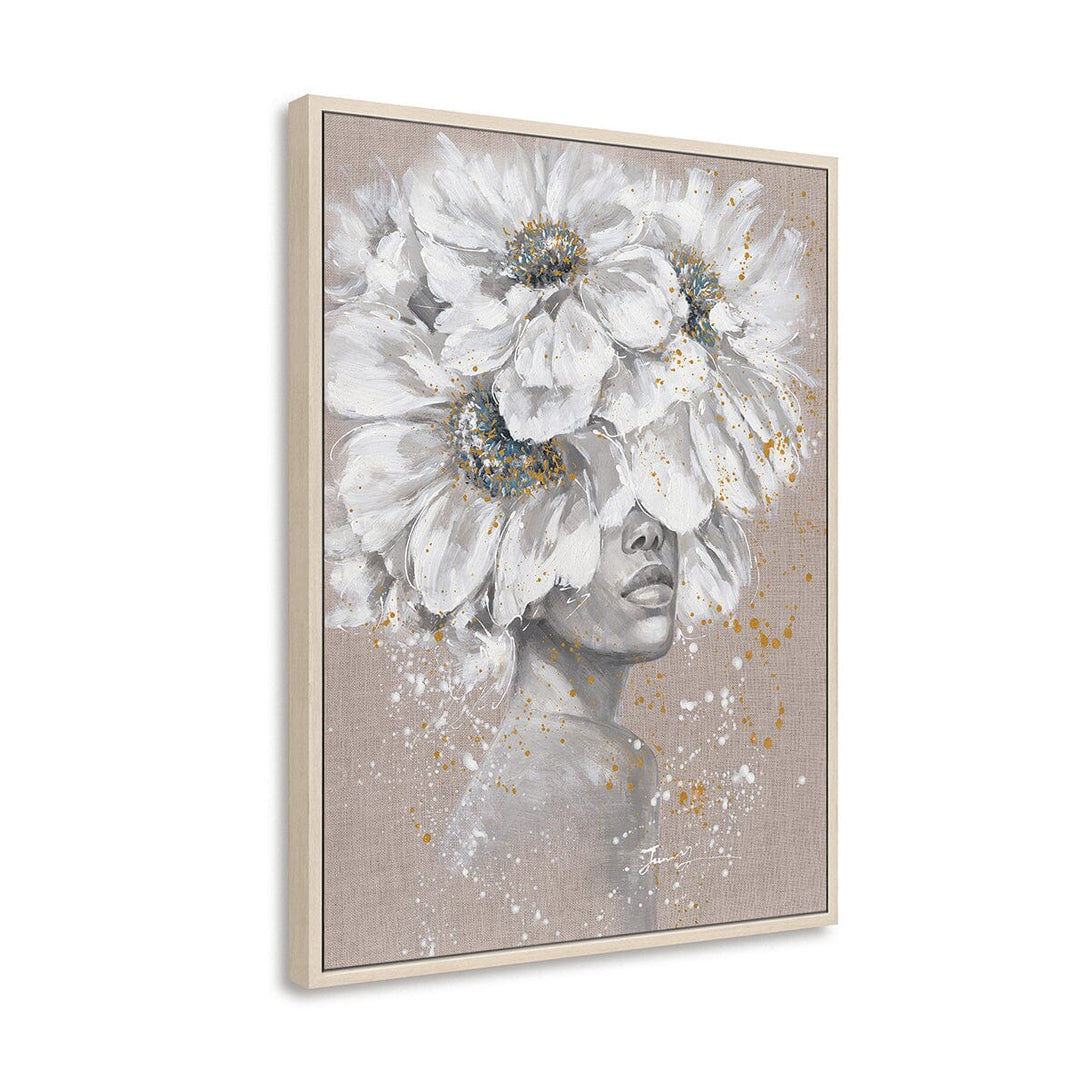 Realm of White - Modern Floral Portrait#M0568 Painting artwepaint 