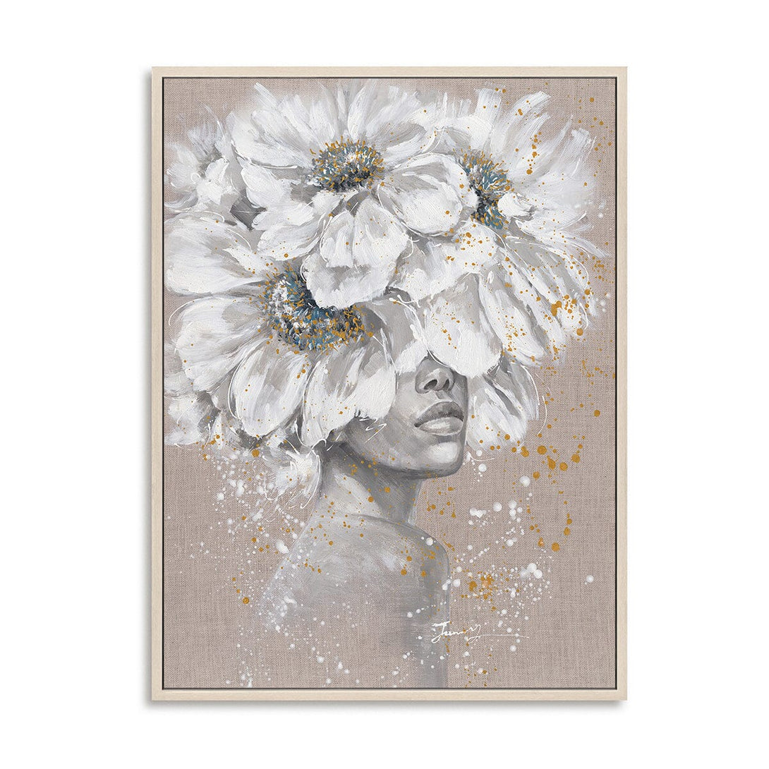 Realm of White - Modern Floral Portrait#M0568 Painting artwepaint 