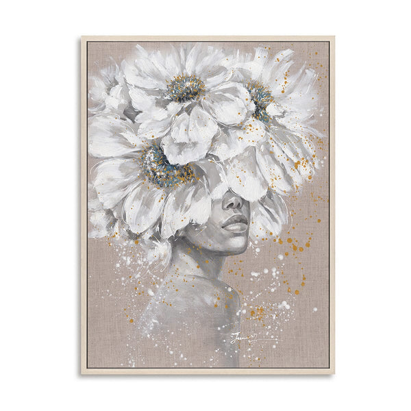 Realm of White - Modern Floral Portrait#M0568 Painting artwepaint 