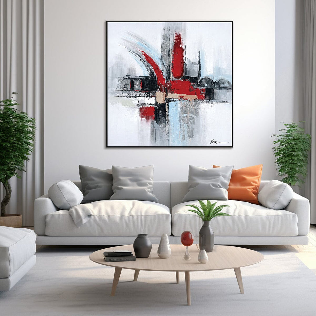 Red Arc - Modern Abstract Painting #H7532 Painting artwepaint 