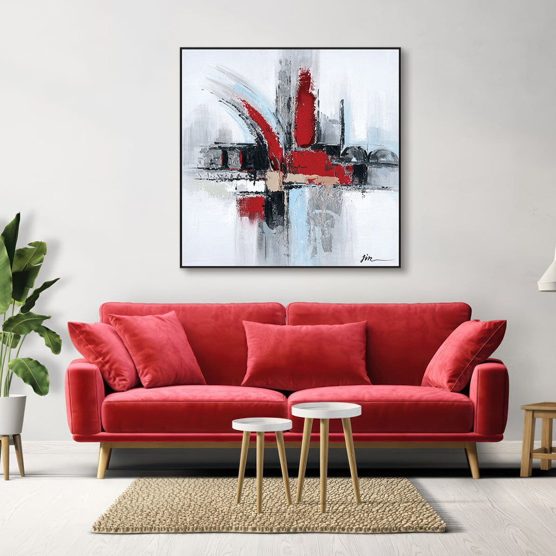 Red Arc - Modern Abstract Painting #H7532 Painting artwepaint 
