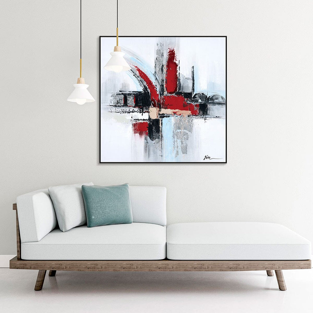 Red Arc - Modern Abstract Painting #H7532 Painting artwepaint 