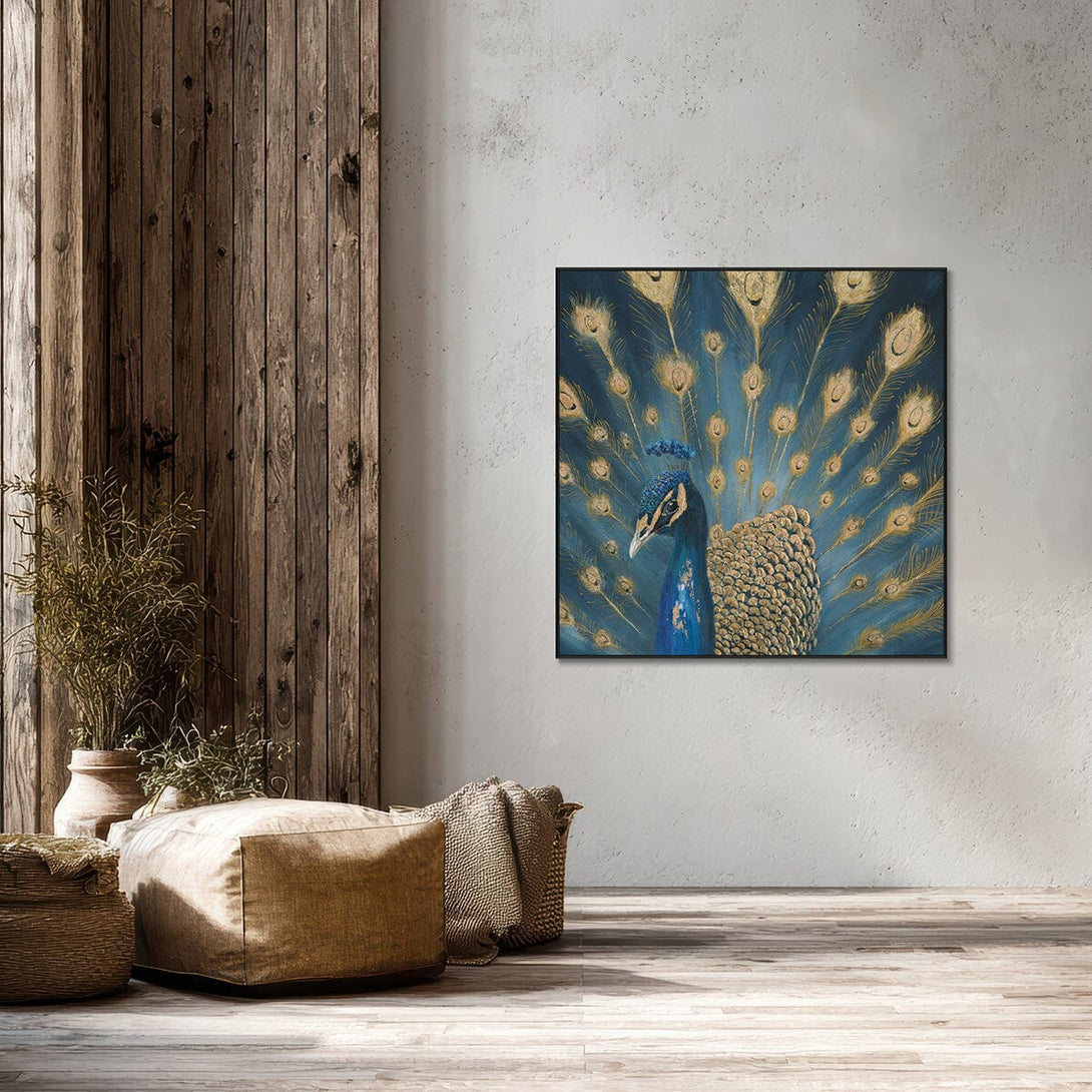 Regal Splendor – Peacock with Golden Feathers #K4646 Painting artwepaint 