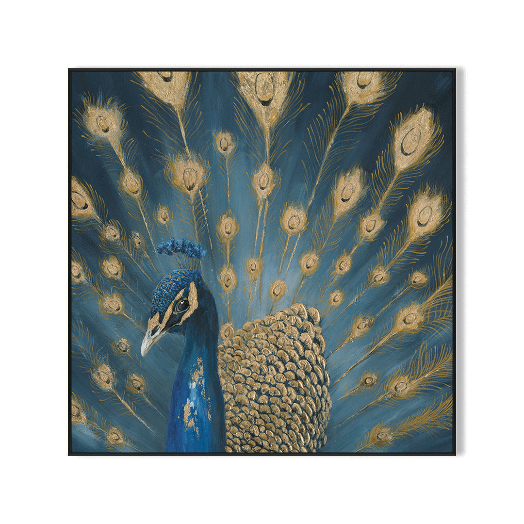 Regal Splendor – Peacock with Golden Feathers #K4646 Painting artwepaint 