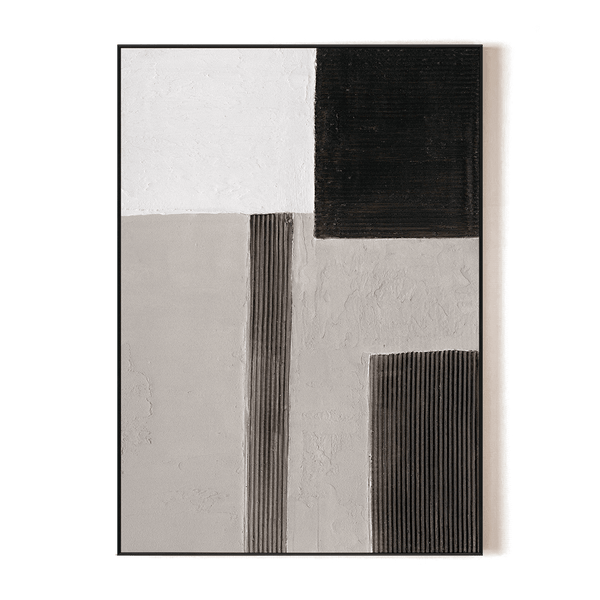 Rhythm of Structure - Grey Black White Modern Texture#M2571 Painting artwepaint 