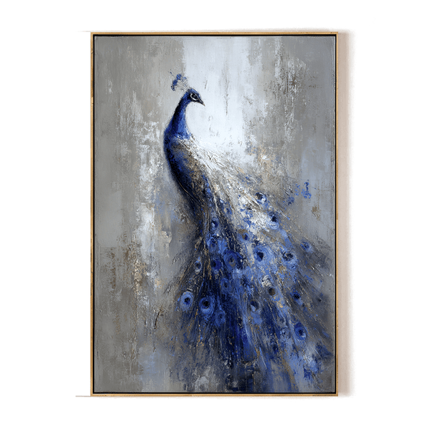 Royal Blue – Peacock Abstract Oil Painting #awp55 Painting artwepaint 