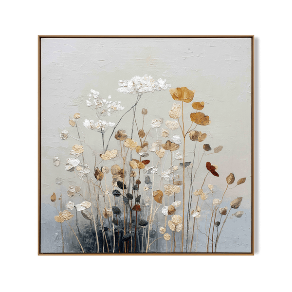 Rustic Bloom - Beige Floral Painting #62 Painting artwepaint 