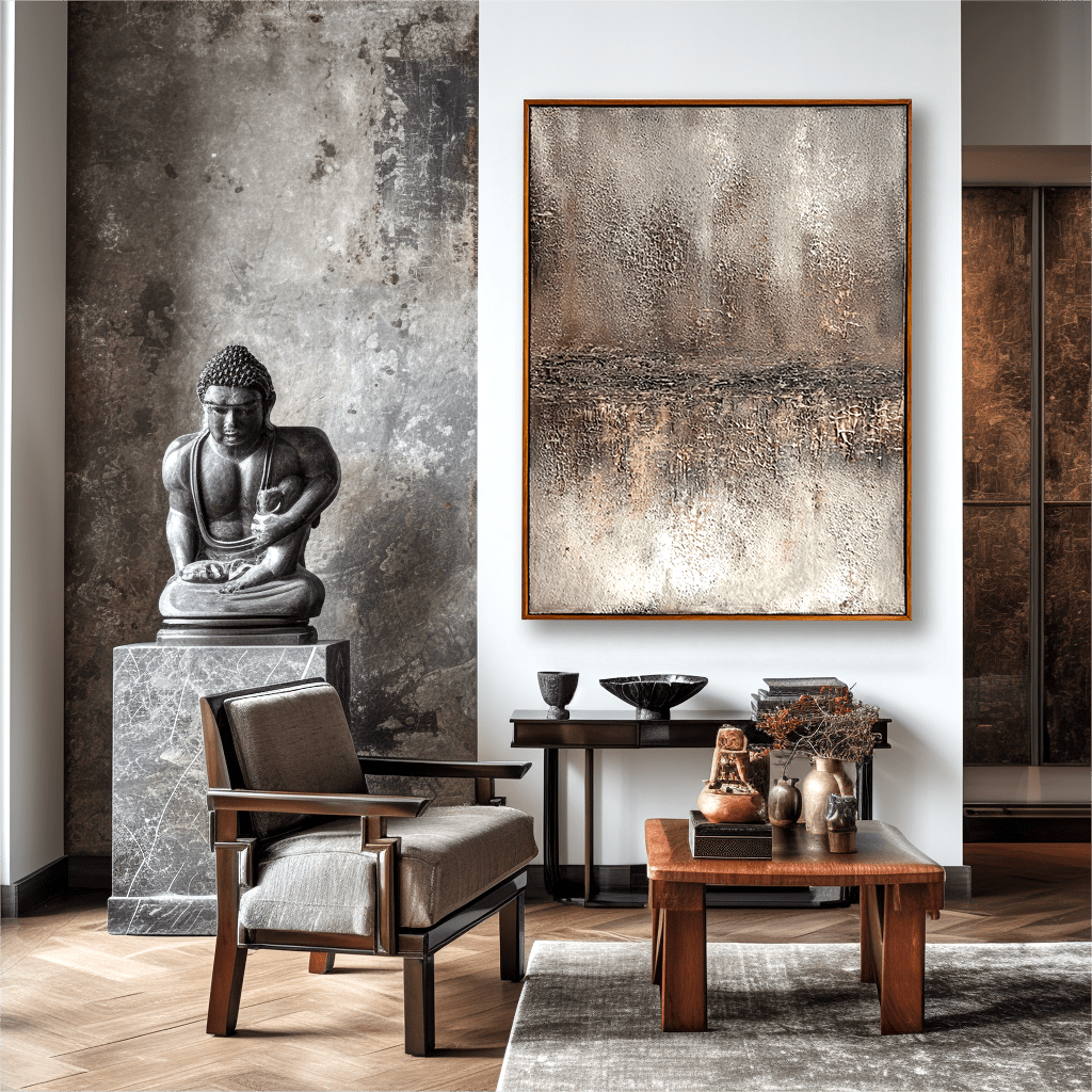 Rustic Bronze Horizon Abstract Painting #93009 Painting artwepaint 