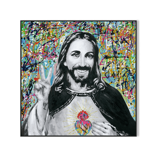 Sacred Peace – Jesus Graffiti Portrait #J2578 Painting artwepaint 