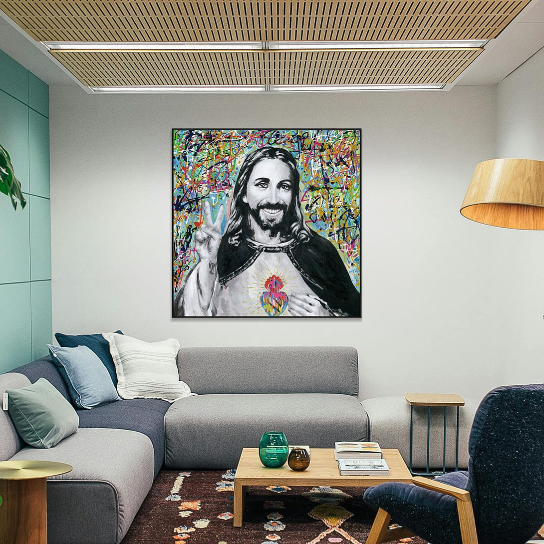 Sacred Peace – Jesus Graffiti Portrait #J2578 Painting artwepaint 